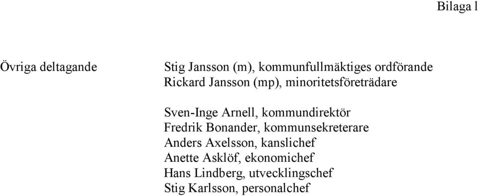 kommundirektör Fredrik Bonander, kommunsekreterare Anders Axelsson,