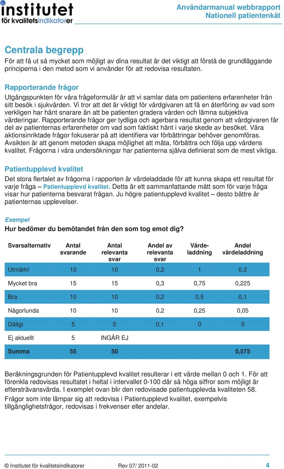 Vi tror att det är viktigt för vårdgivaren att få en återföring av vad som verkligen har hänt snarare än att be patienten gradera vården och lämna subjektiva värderingar.
