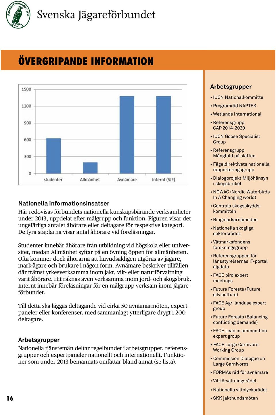 Studenter innebär åhörare från utbildning vid högskola eller universitet, medan Allmänhet syftar på en övning öppen för allmänheten.