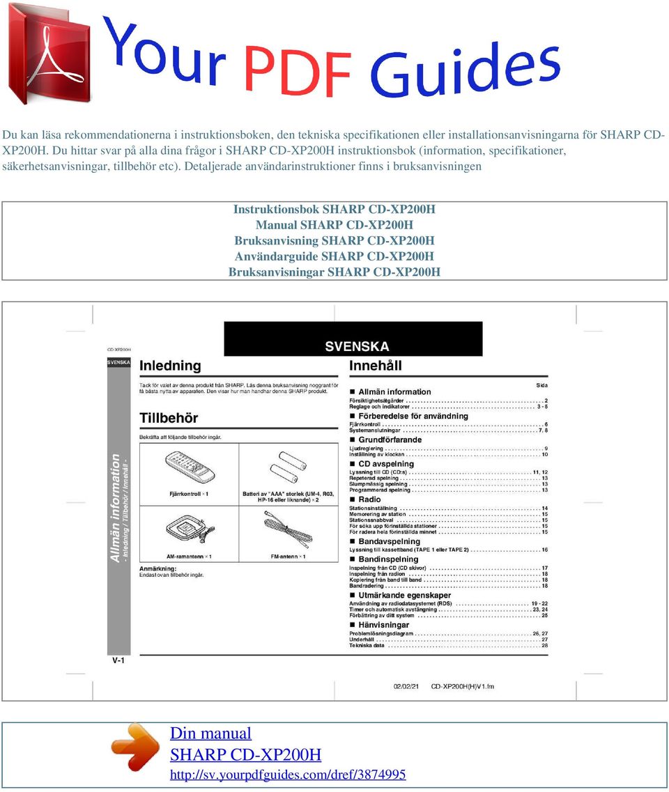 Du hittar svar på alla dina frågor i instruktionsbok (information, specifikationer,