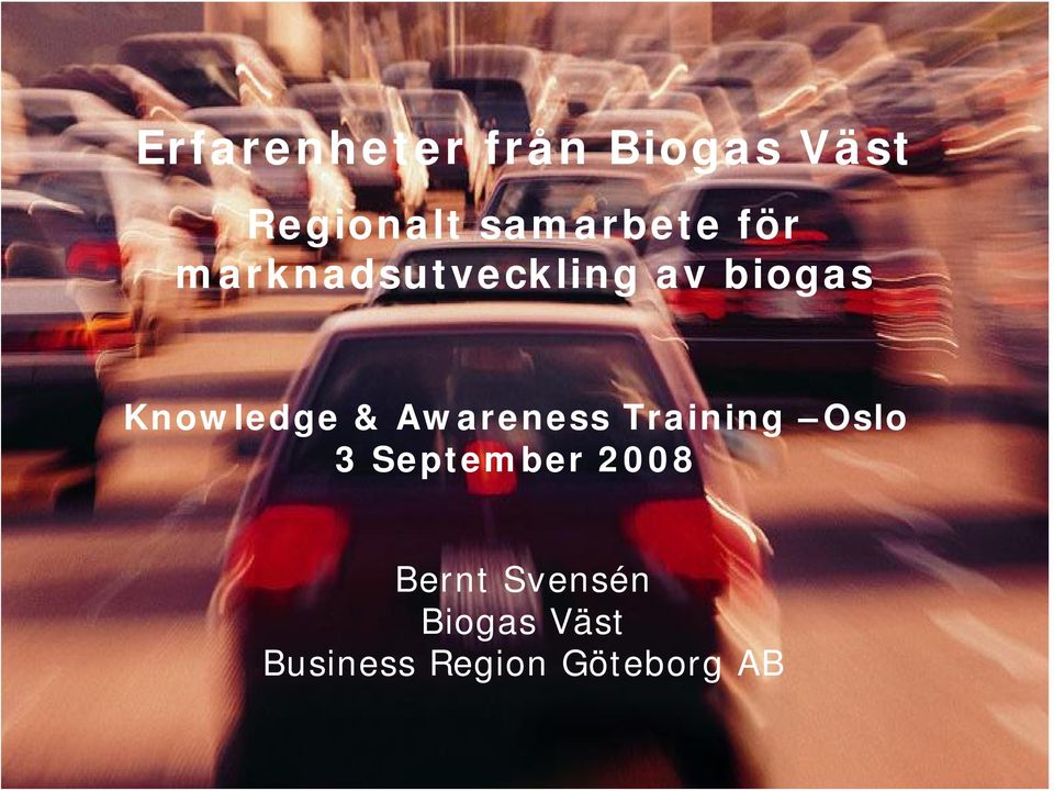 Knowledge & Awareness Training Oslo 3 September