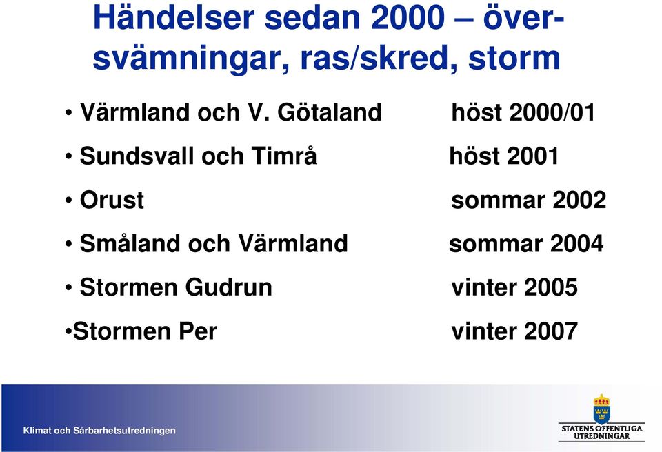 Götaland höst 2000/01 Sundsvall och Timrå höst 2001
