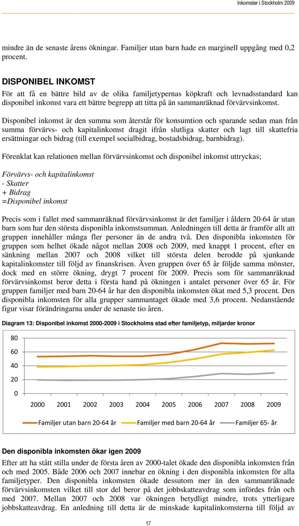 Disponibel inkomst är den summa som återstår för konsumtion och sparande sedan man från summa förvärvs- och kapitalinkomst dragit ifrån slutliga skatter och lagt till skattefria ersättningar och