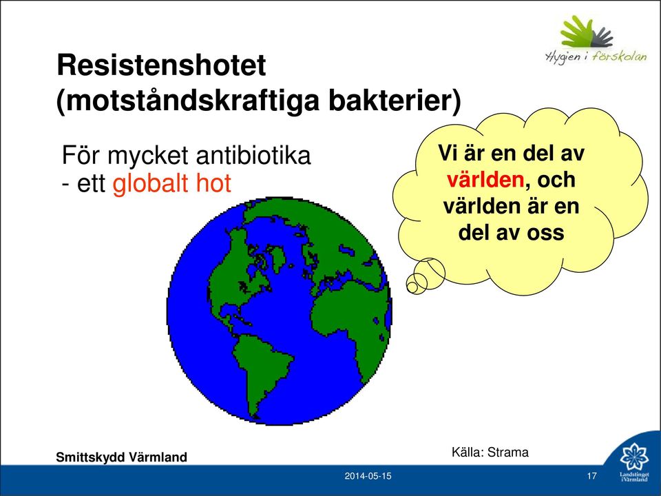 globalt hot Vi är en del av världen, och