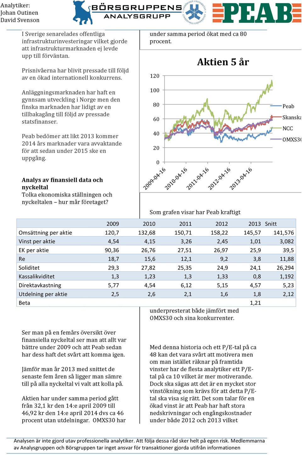 Anläggningsmarknaden har haft en gynnsam utveckling i Norge men den finska marknaden har lidigt av en tillbakagång till följd av pressade statsfinanser.