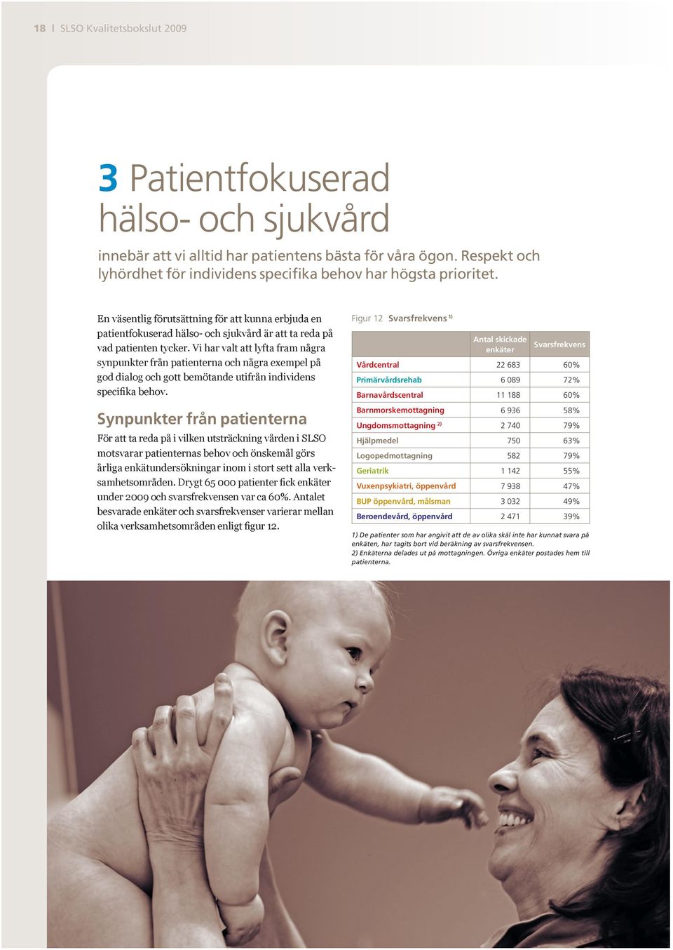 Vi har valt att lyfta fram några synpunkter från patienterna och några exempel på god dialog och gott bemötande utifrån individens specifika behov.
