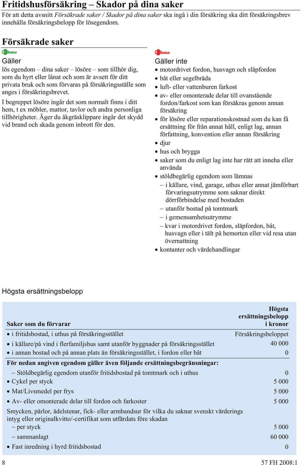 I begreppet lösöre ingår det som normalt finns i ditt hem, t ex möbler, mattor, tavlor och andra personliga tillhörigheter.