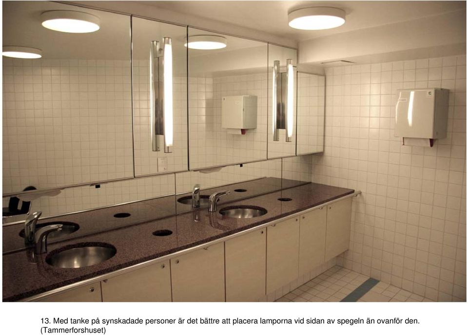 placera lamporna vid sidan av
