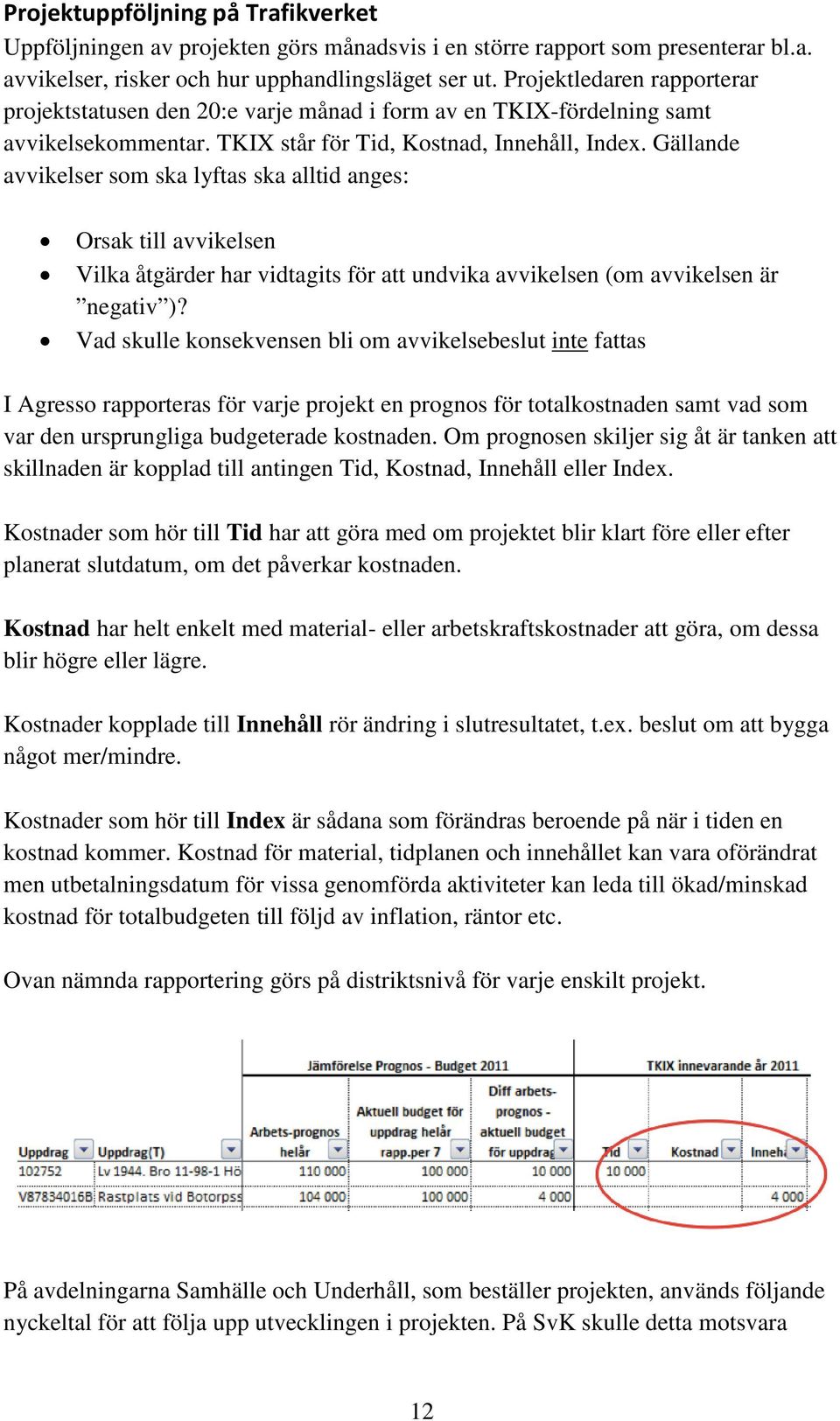 Gällande avvikelser som ska lyftas ska alltid anges: Orsak till avvikelsen Vilka åtgärder har vidtagits för att undvika avvikelsen (om avvikelsen är negativ )?