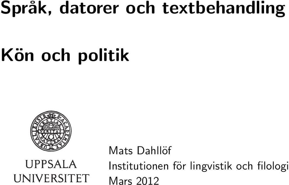 politik Mats Dahllöf