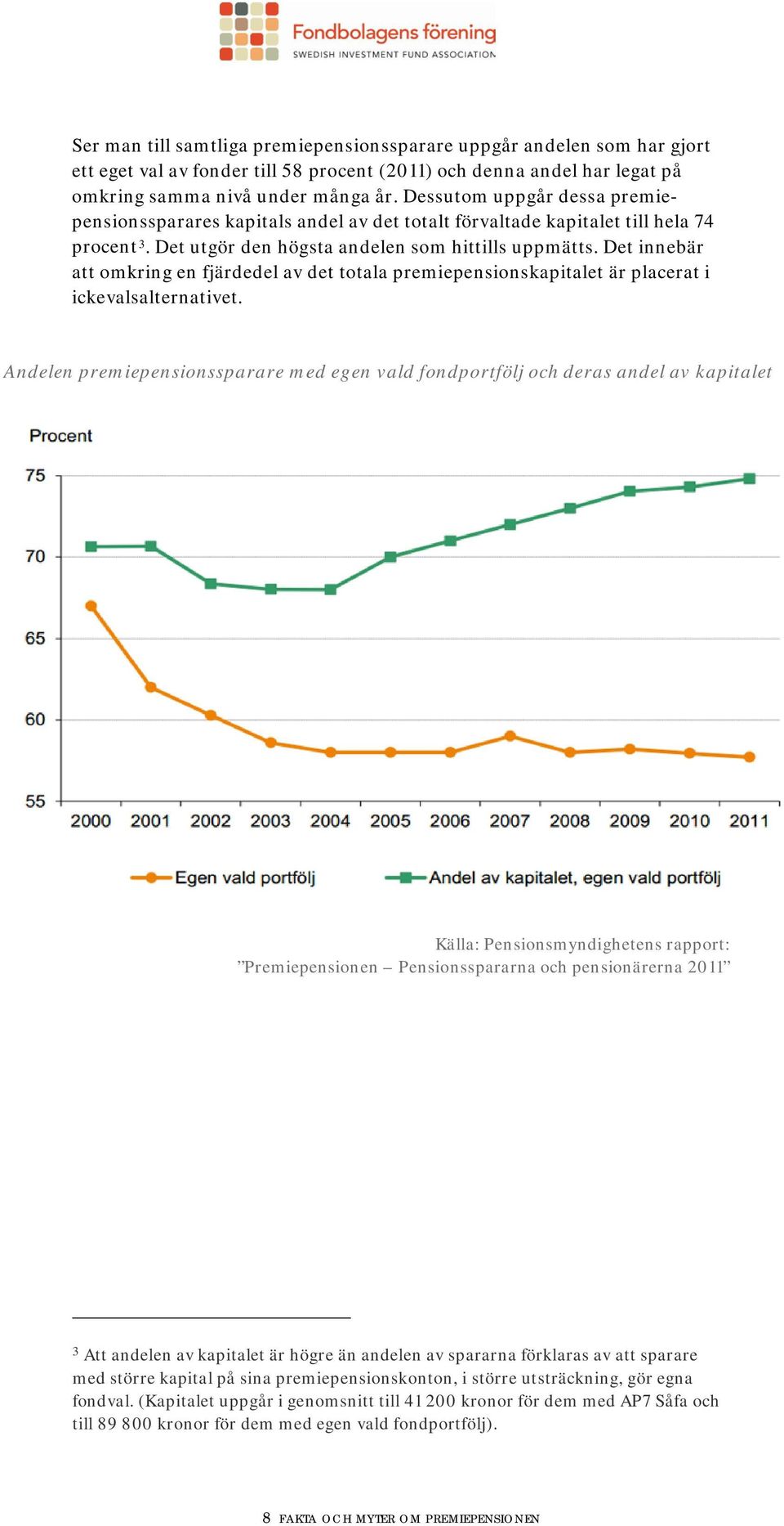 Det innebär att omkring en fjärdedel av det totala premiepensionskapitalet är placerat i ickevalsalternativet.