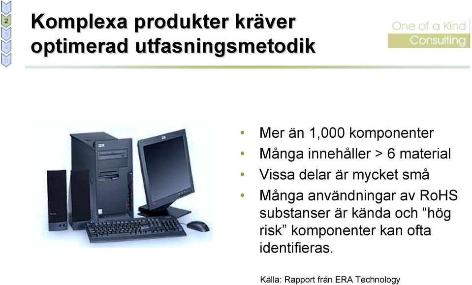 mycket små Många användningar av RoHS substanser är kända och hög