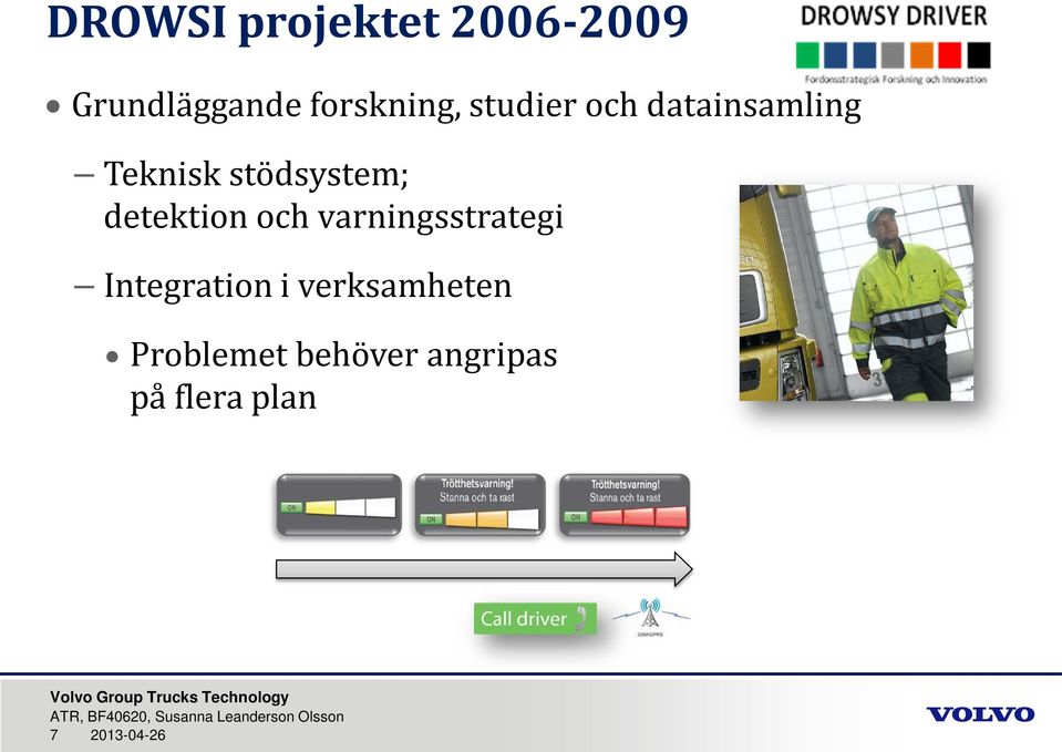 detektion och varningsstrategi Integration i