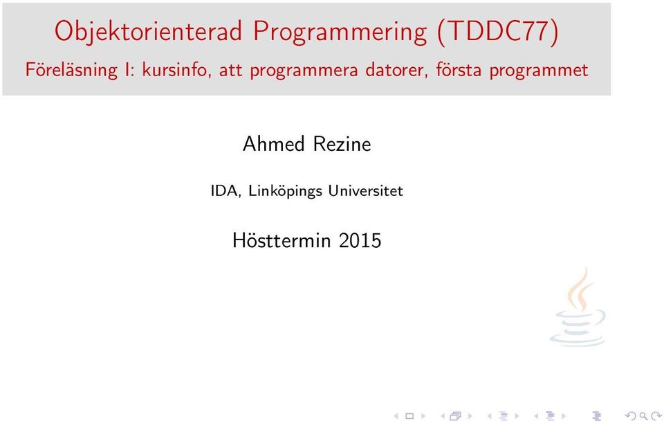 datorer, första programmet Ahmed Rezine