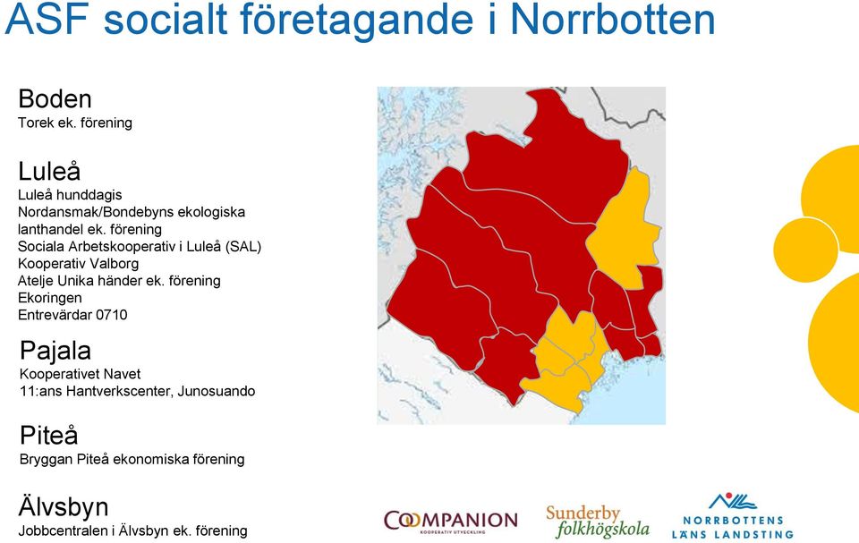 förening Sociala Arbetskooperativ i Luleå (SAL) Kooperativ Valborg Atelje Unika händer ek.