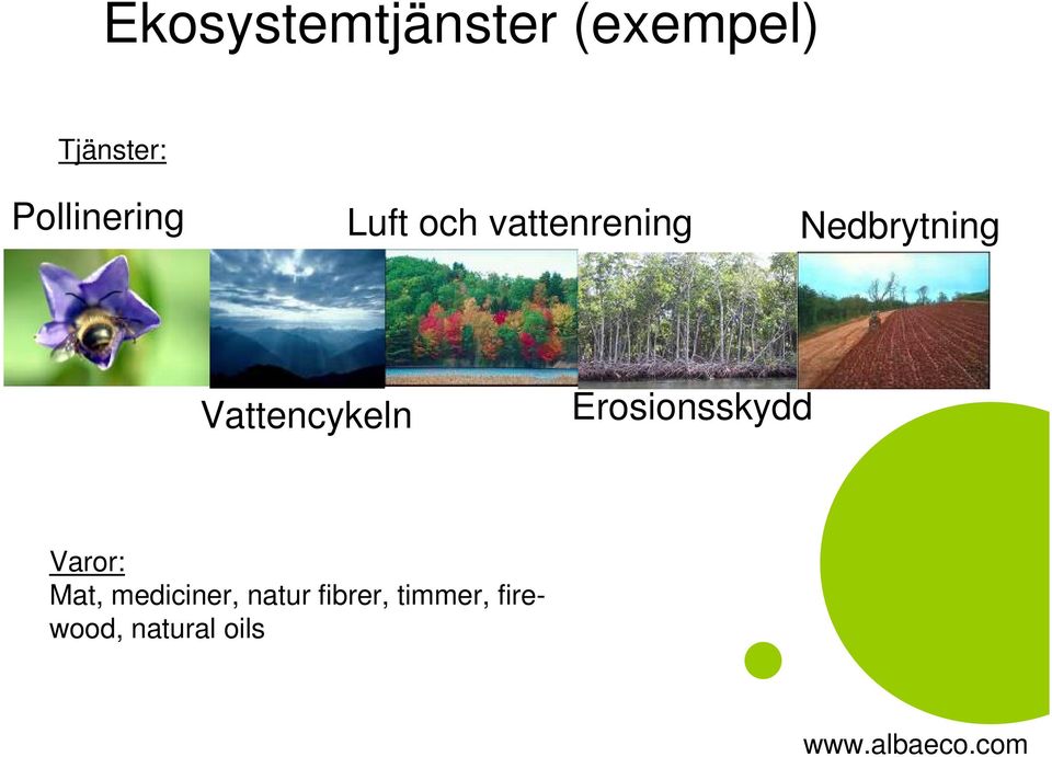 Vattencykeln Erosionsskydd Varor: Mat,