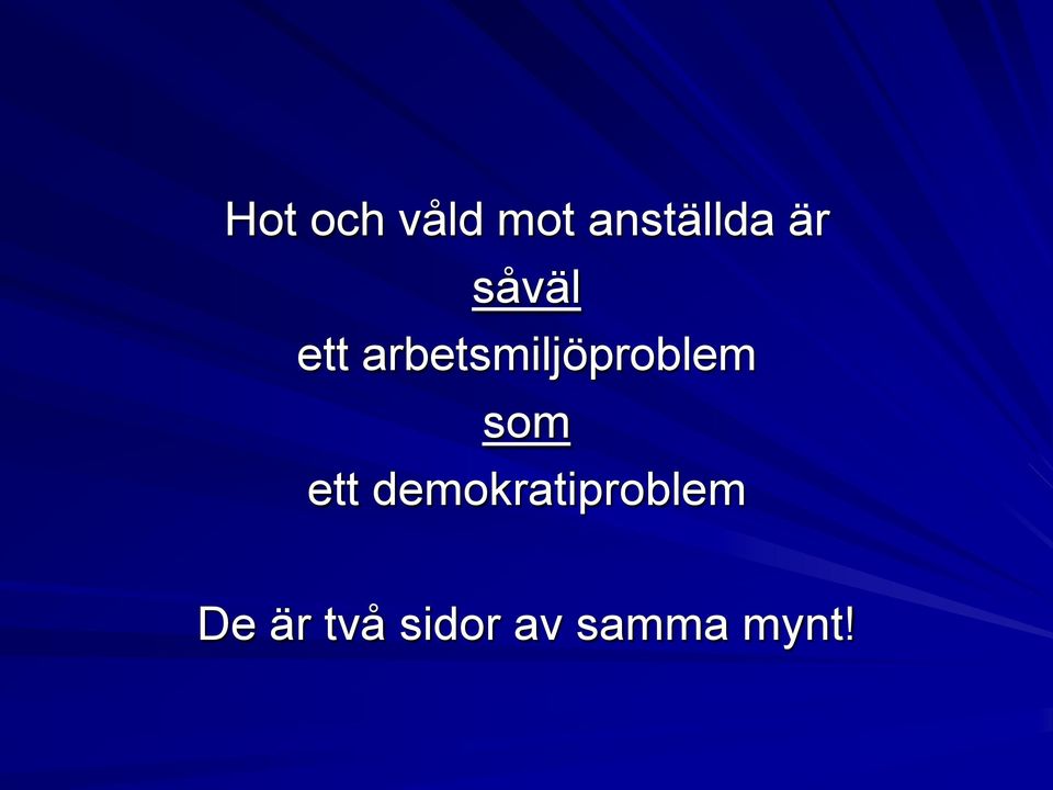 arbetsmiljöproblem som ett