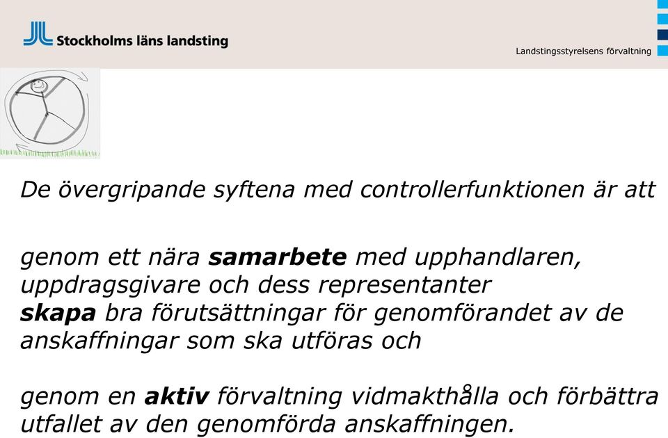 skapa bra förutsättningar för genomförandet av de anskaffningar som ska utföras och