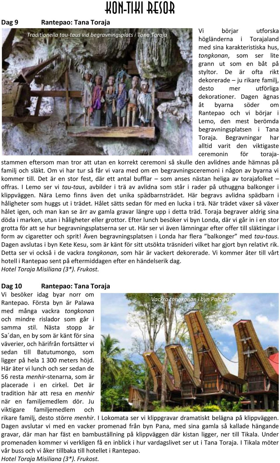 Dagen ägnas åt byarna söder om Rantepao och vi börjar i Lemo, den mest berömda begravningsplatsen i Tana Toraja.