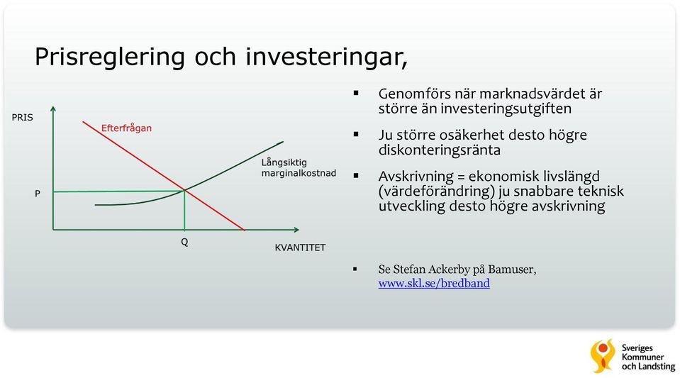 Avskrivning = ekonomisk livslängd (värdeförändring) ju snabbare teknisk