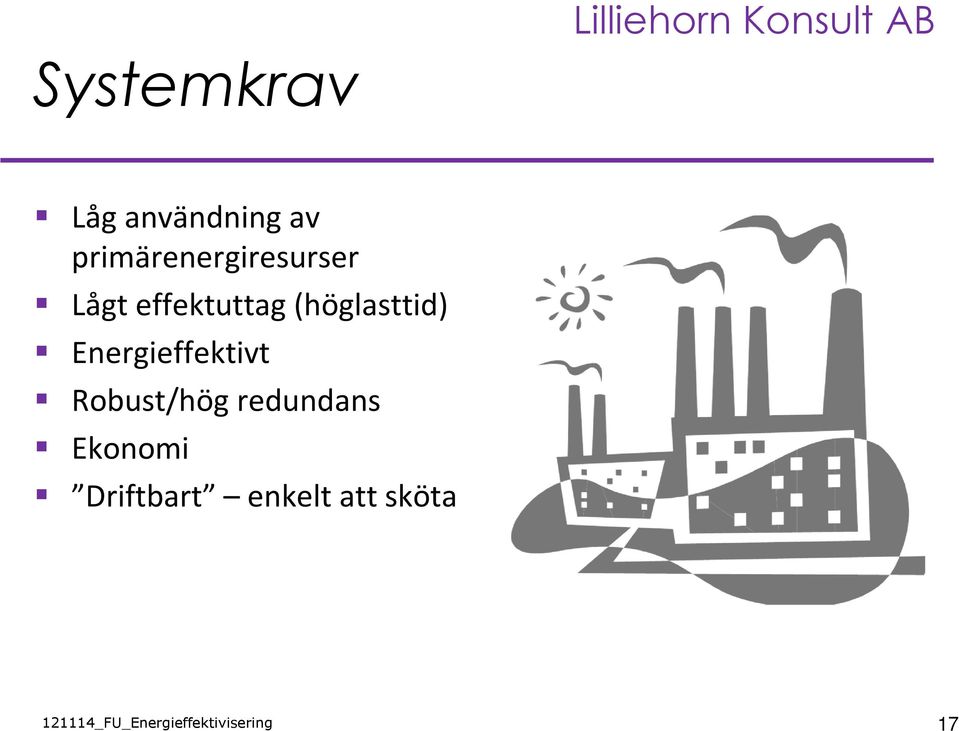 (höglasttid) Energieffektivt