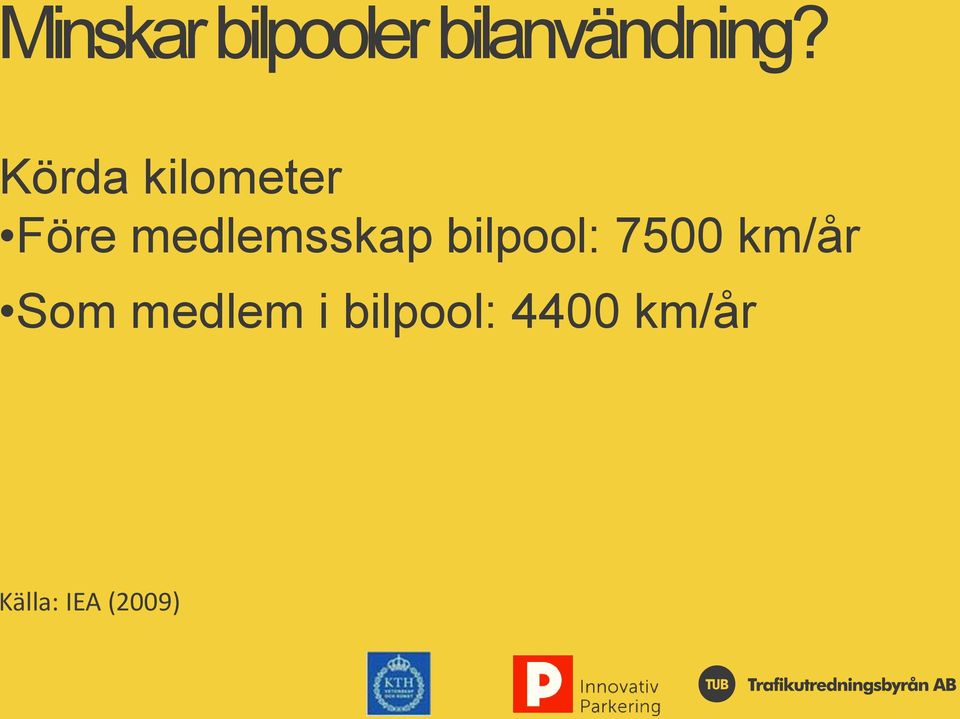 bilpool: 7500 km/år Som medlem i