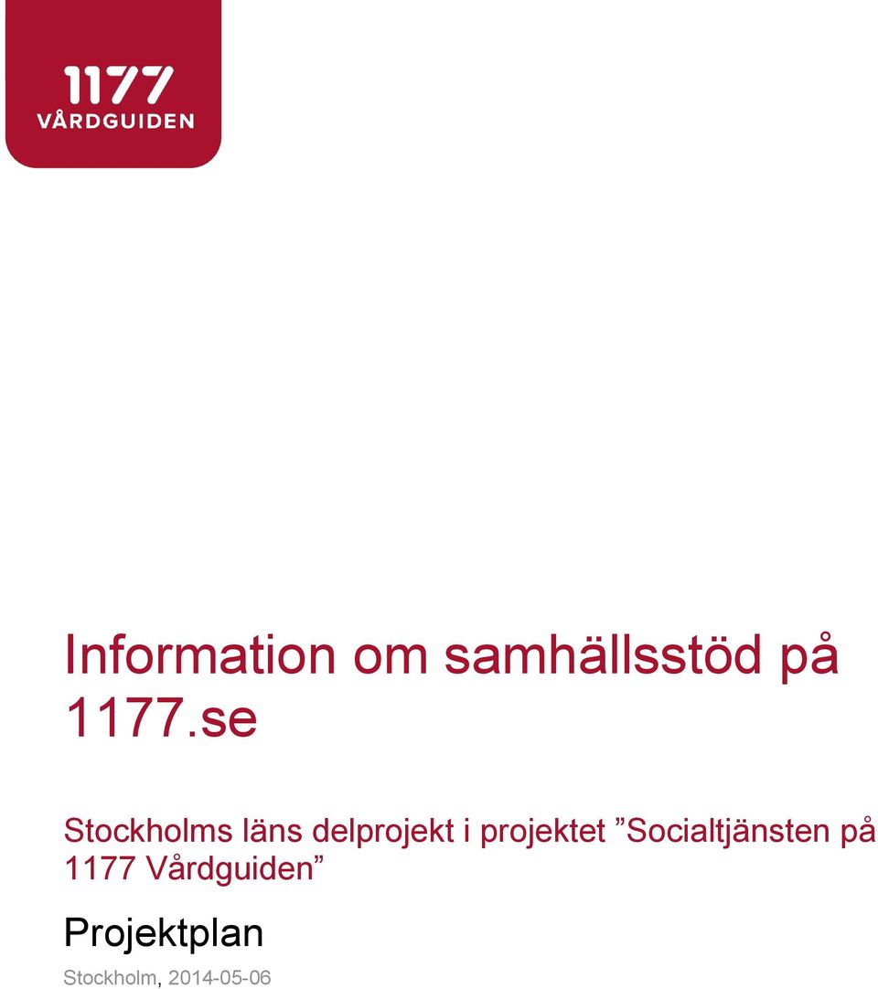 projektet Socialtjänsten på 1177