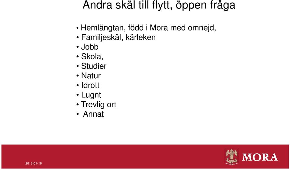 Familjeskäl, kärleken Jobb Skola,