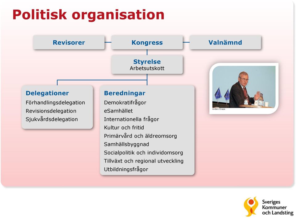 Demokratifrågor esamhället Internationella frågor Kultur och fritid Primärvård och