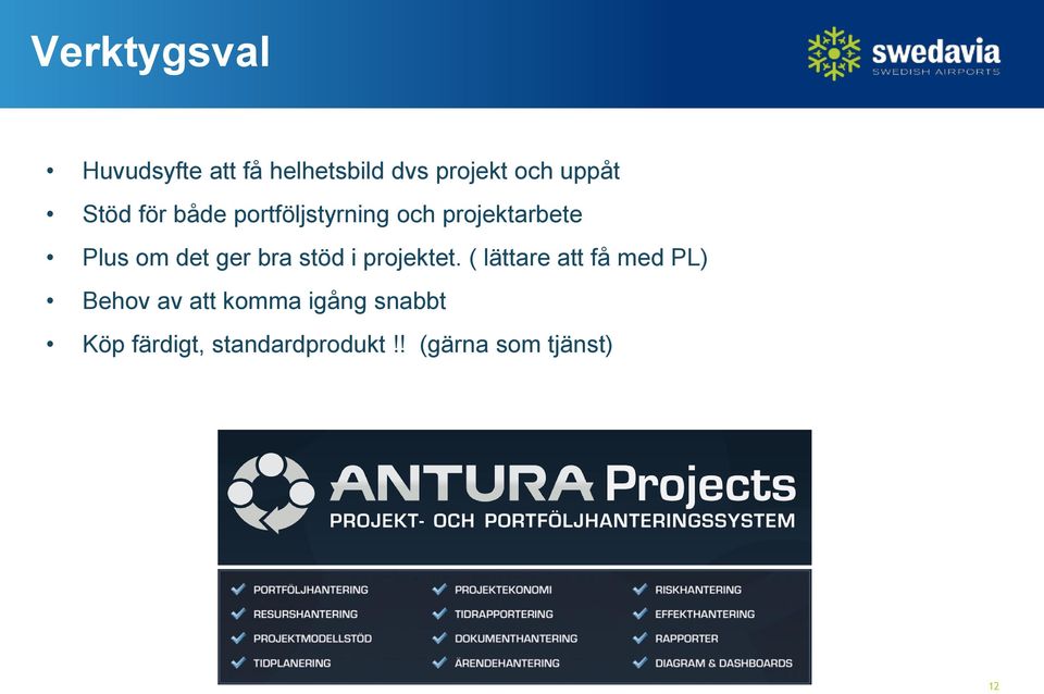 bra stöd i projektet.