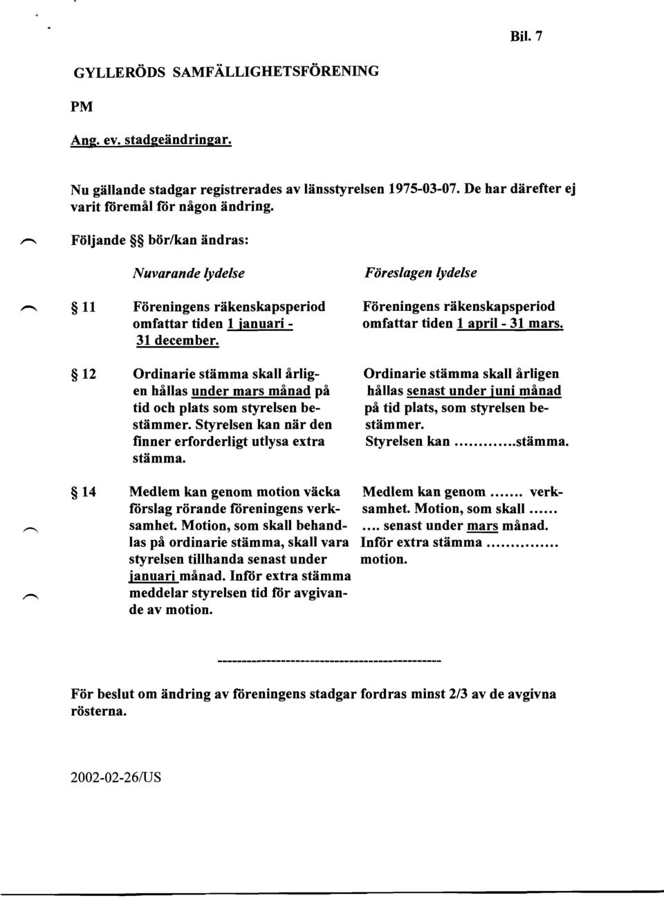 Ordinarie stflmma skall irligen hillas under mars minad pi tid och plats som styrelsen bestiimmer. Styrelsen kan niir den finner erforderligt utlysa extra stiimma.