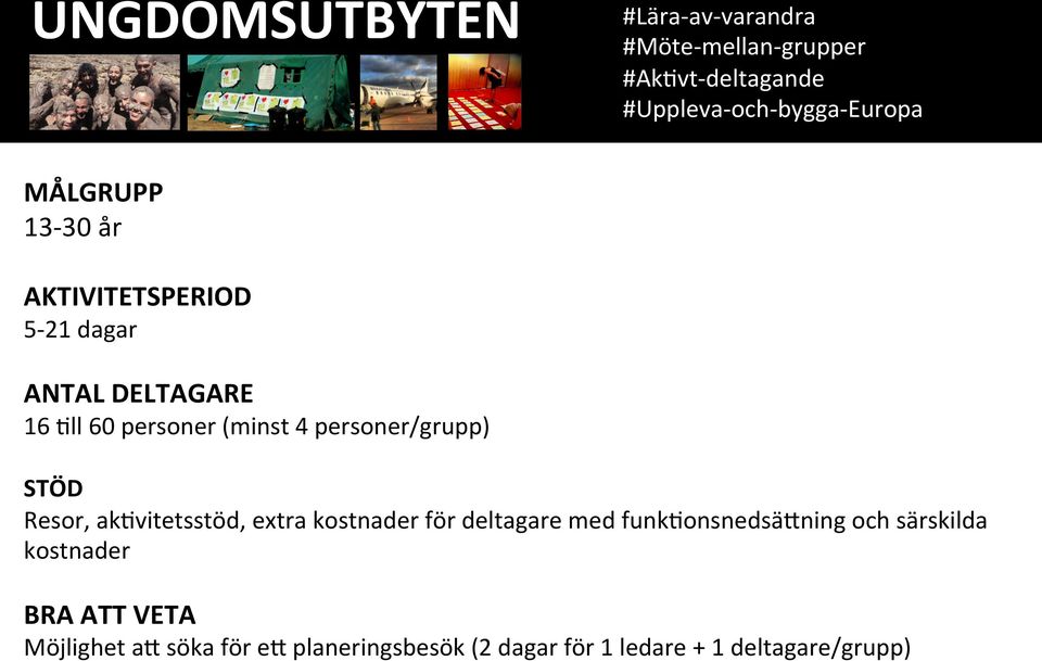 personer/grupp) STÖD Resor, akfvitetsstöd, extra kostnader för deltagare med funkfonsnedsäoning och