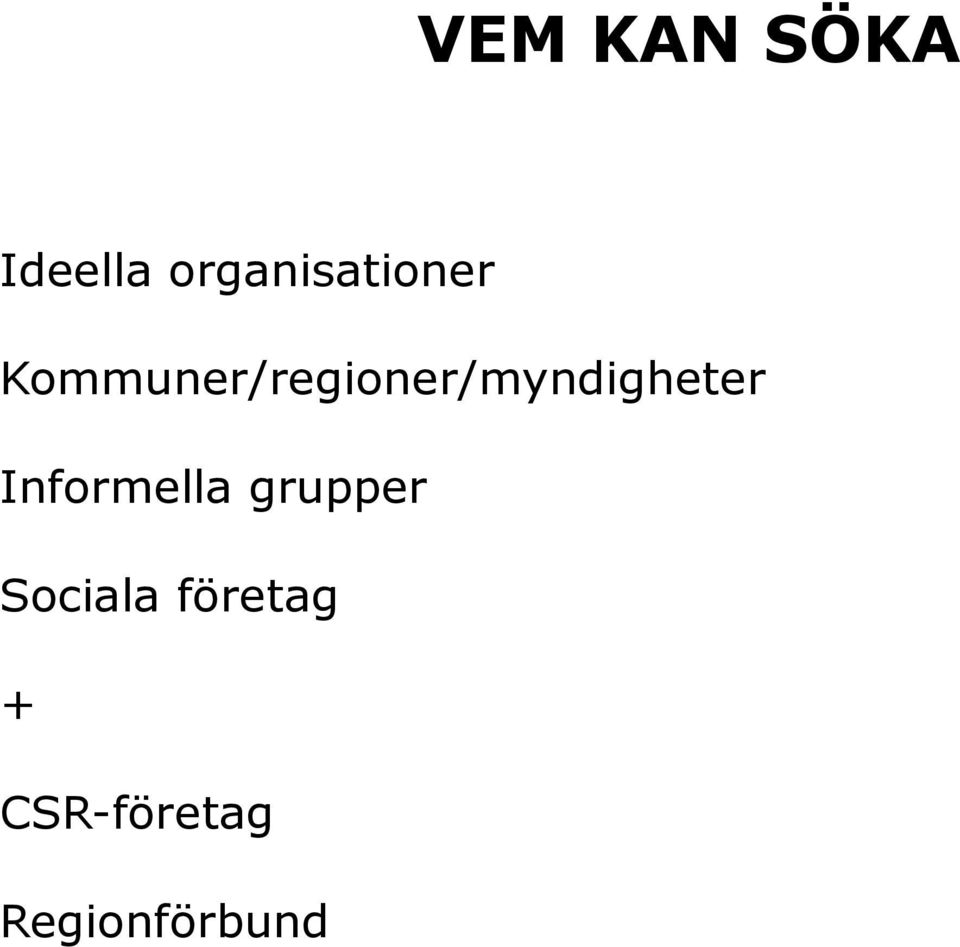 Kommuner/regioner/myndigheter
