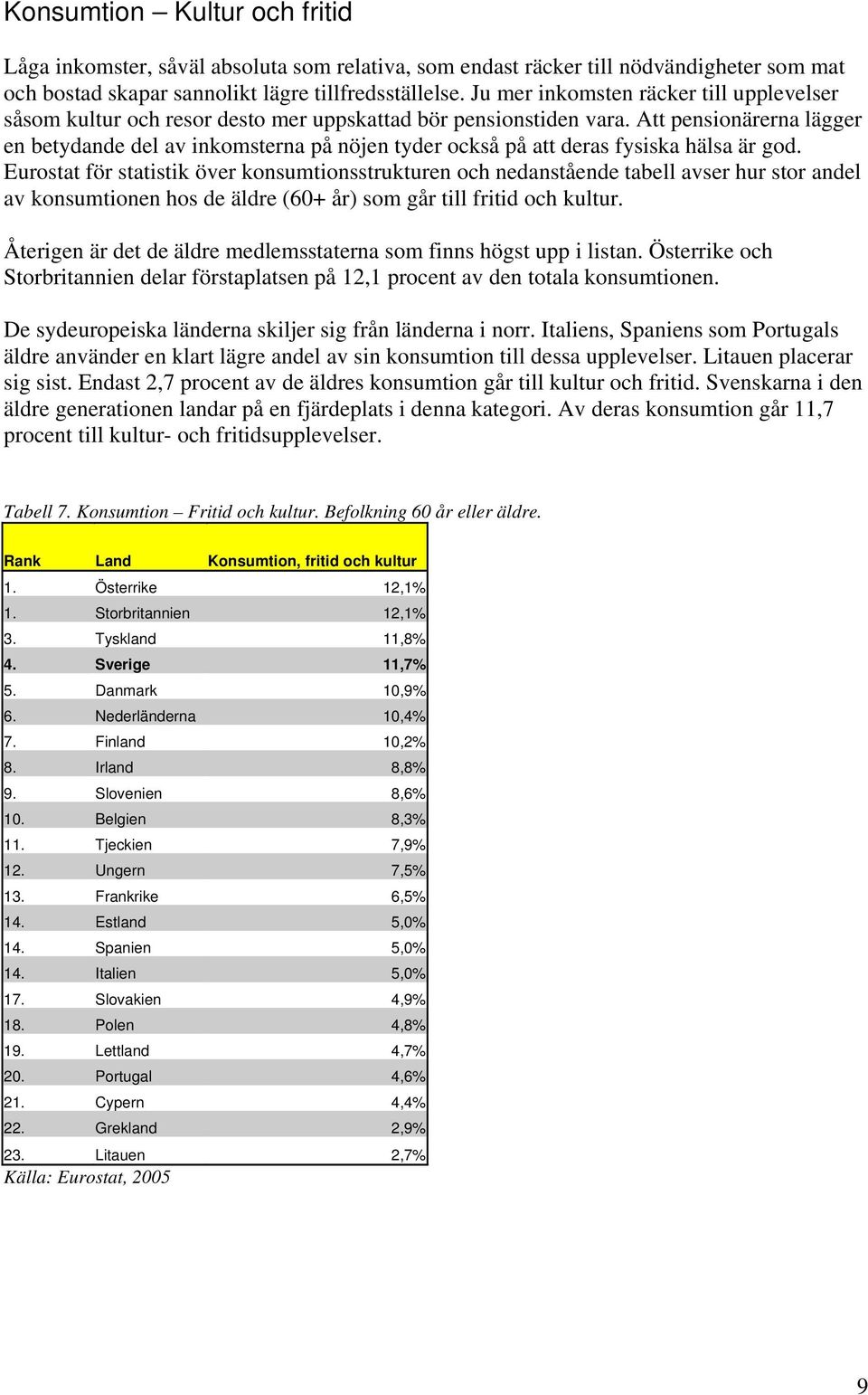 Att pensionärerna lägger en betydande del av inkomsterna på nöjen tyder också på att deras fysiska hälsa är god.