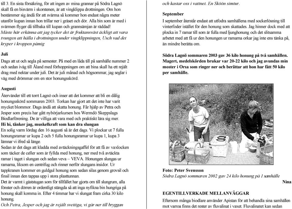 Alla bin som är med i svärmen flyger då tillbaka till kupan och grannsämjan är räddad!