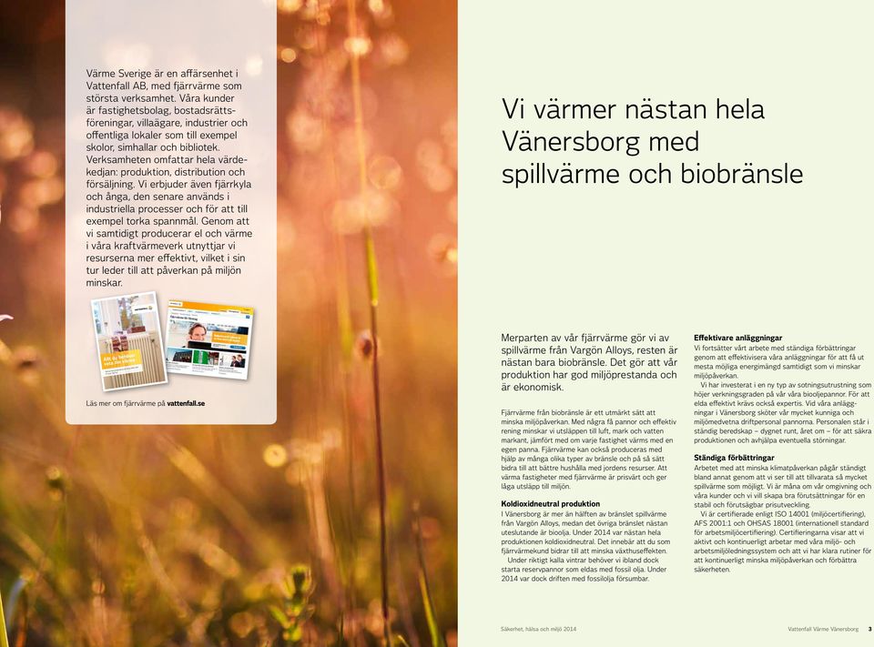 Verksamheten omfattar hela värdekedjan: produktion, distribution och försäljning.