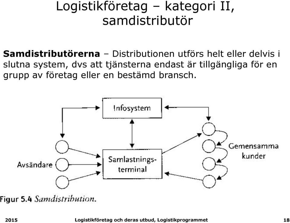 delvis i slutna system, dvs att tjänsterna endast är