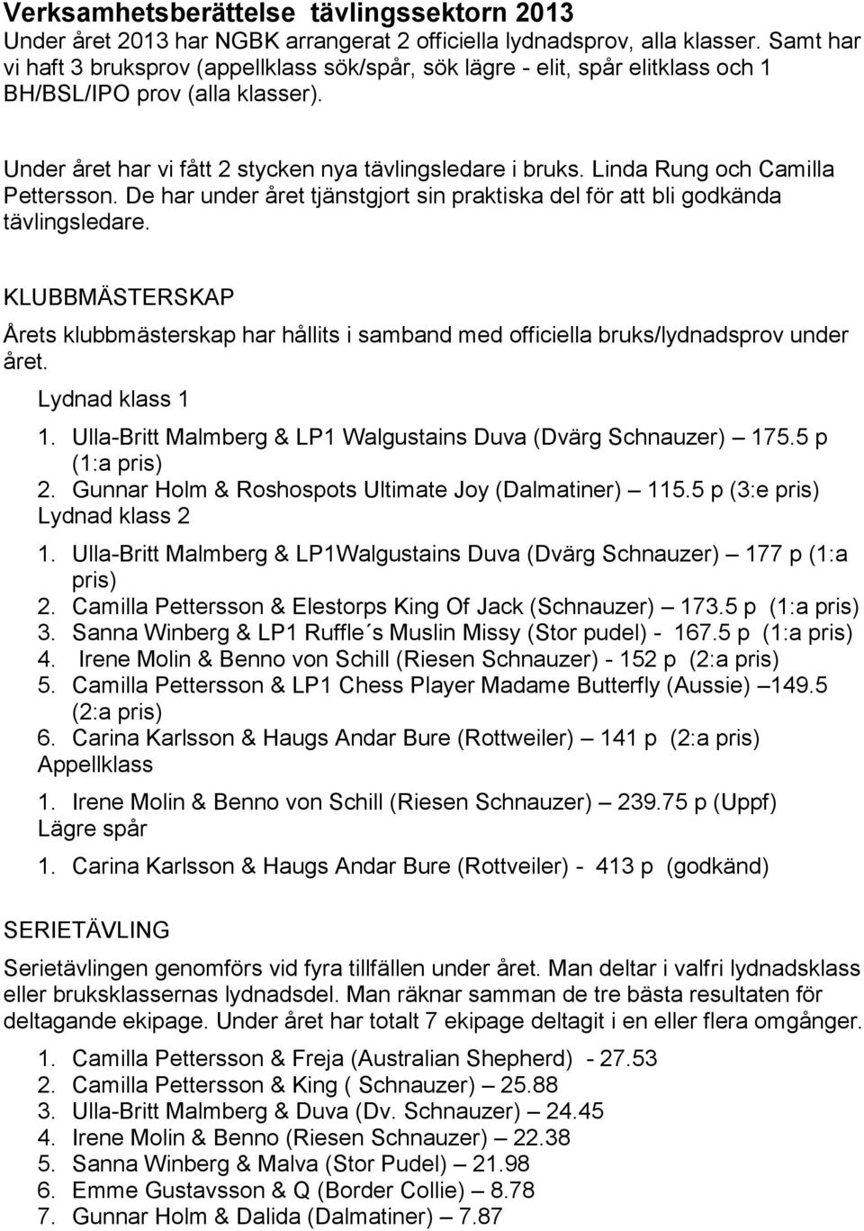 Linda Rung och Camilla Pettersson. De har under året tjänstgjort sin praktiska del för att bli godkända tävlingsledare.