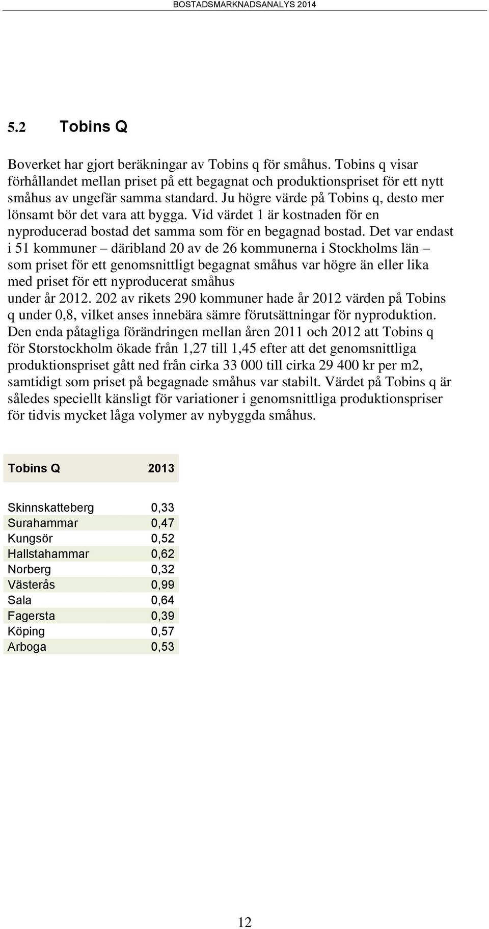 Det var endast i 51 kommuner däribland 20 av de 26 kommunerna i Stockholms län som priset för ett genomsnittligt begagnat småhus var högre än eller lika med priset för ett nyproducerat småhus under