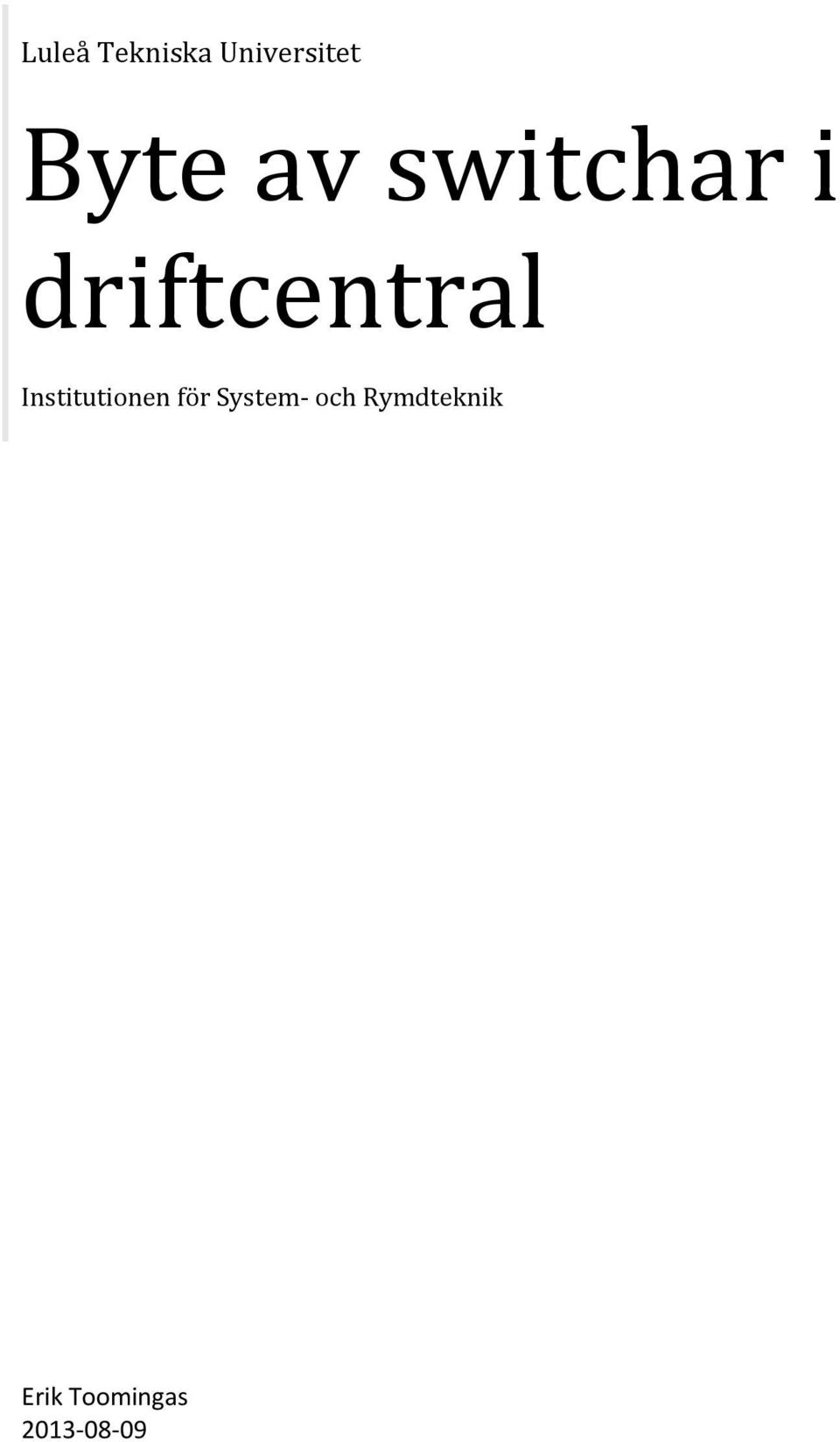 Institutionen för System- och