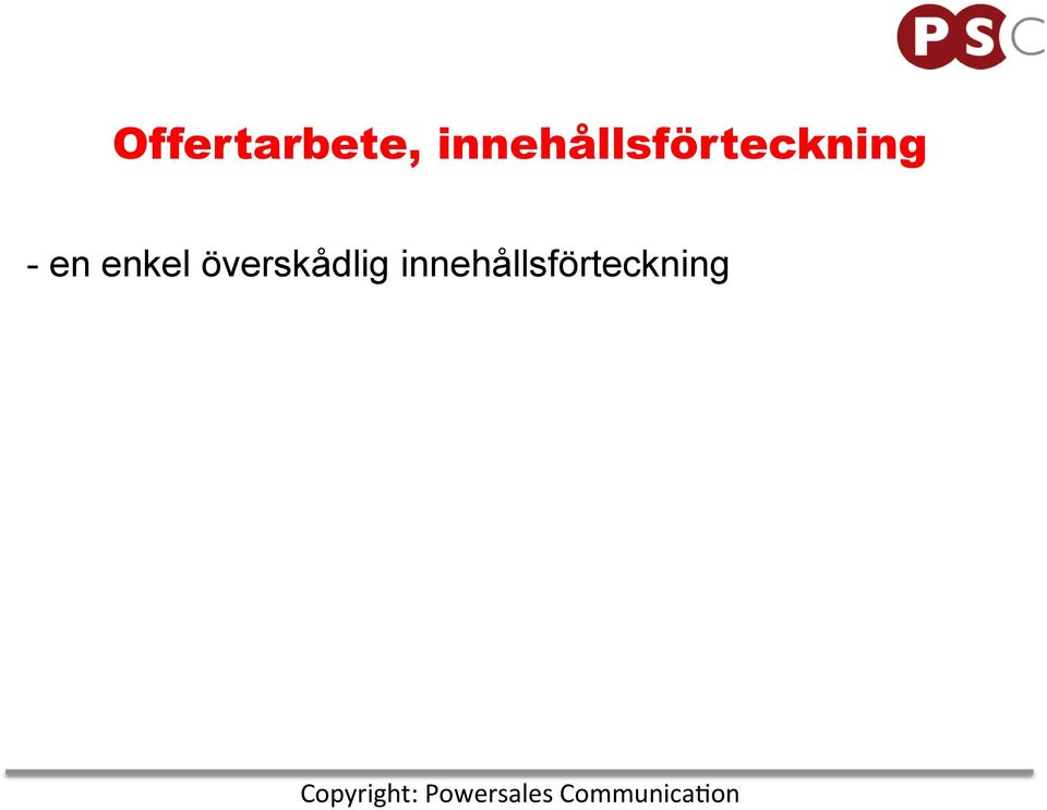 innehållsförteckning - en