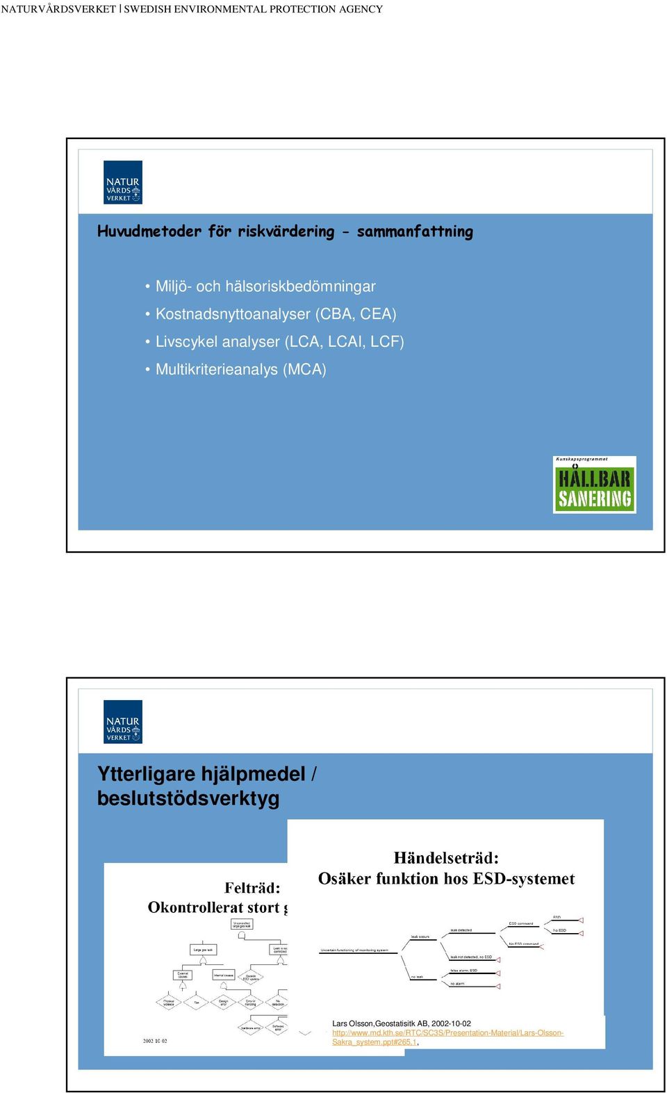 Multikriterieanalys (MCA) Ytterligare hjälpmedel / beslutstödsverktyg Lars