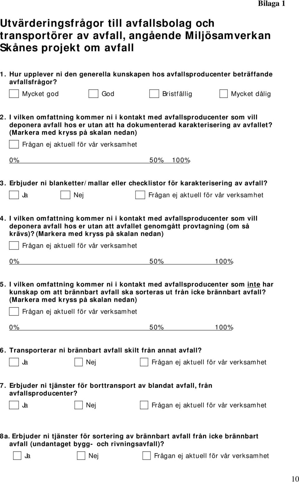 I vilken omfattning kommer ni i kontakt med avfallsproducenter som vill deponera avfall hos er utan att ha dokumenterad karakterisering av avfallet?