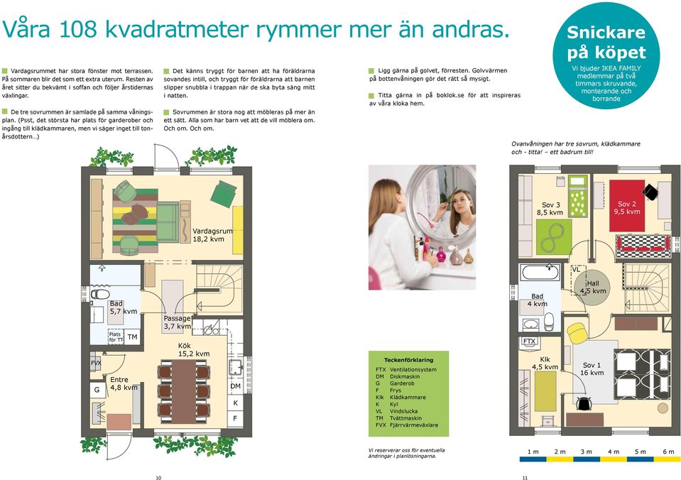 (Psst, det största har plats för garderober och ingång till klädkammaren, men vi säger inget till tonårsdottern ) Det känns tryggt för barnen att ha föräldrarna sovandes intill, och tryggt för