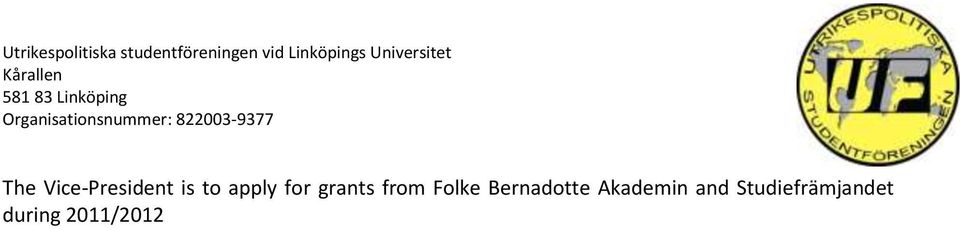grants from Folke Bernadotte
