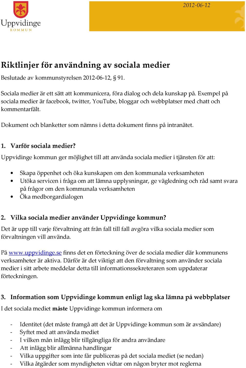 Varför sociala medier?