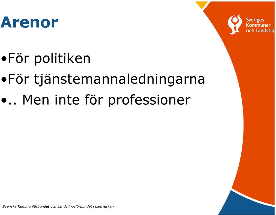 . Men inte för professioner