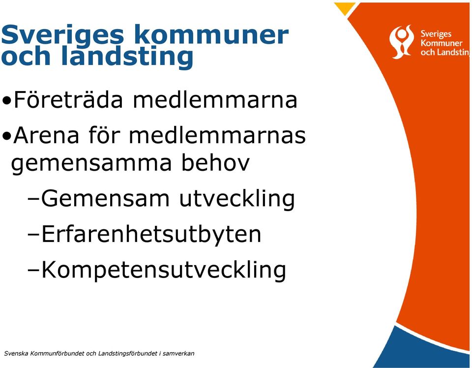 Gemensam utveckling Erfarenhetsutbyten