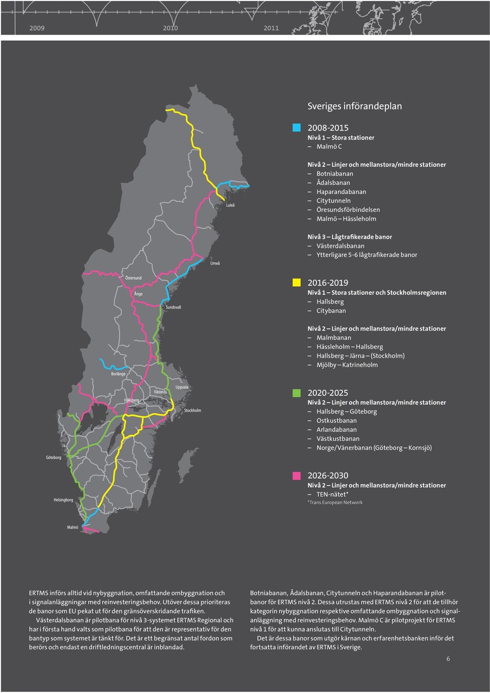 stationer Malmbanan Hässleholm Hallsberg Hallsberg Järna (Stockholm) Mjölby Katrineholm 2020-2025 Nivå 2 Linjer och mellanstora/mindre stationer Hallsberg Göteborg Ostkustbanan Arlandabanan