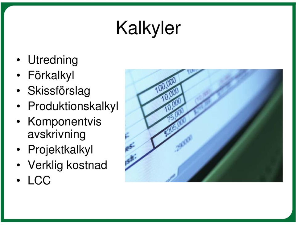 Produktionskalkyl